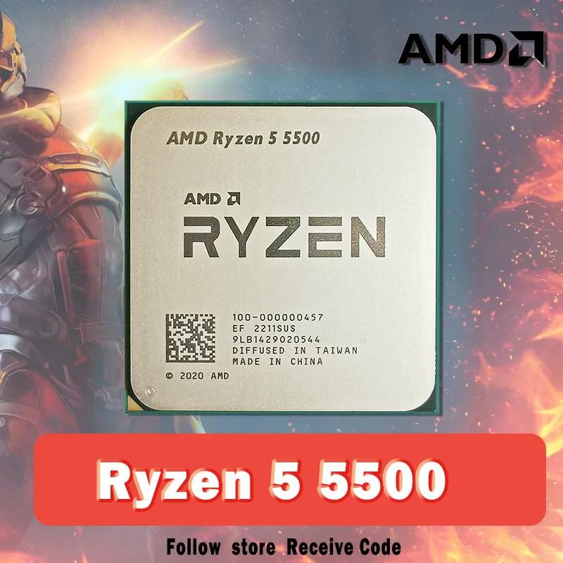 AMD Ryzen 5 5500 R5 5500 3.6 GHz 6 ھ 12  CPU μ, 7NM L3 = 16M 100-000000457  AM4  